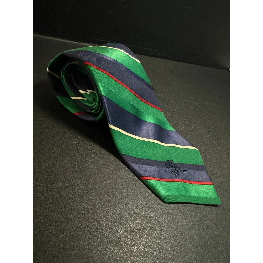 Countess Mara Sistine Silk Mens Vintage Ties Striped Crown Logo Retro Preppy